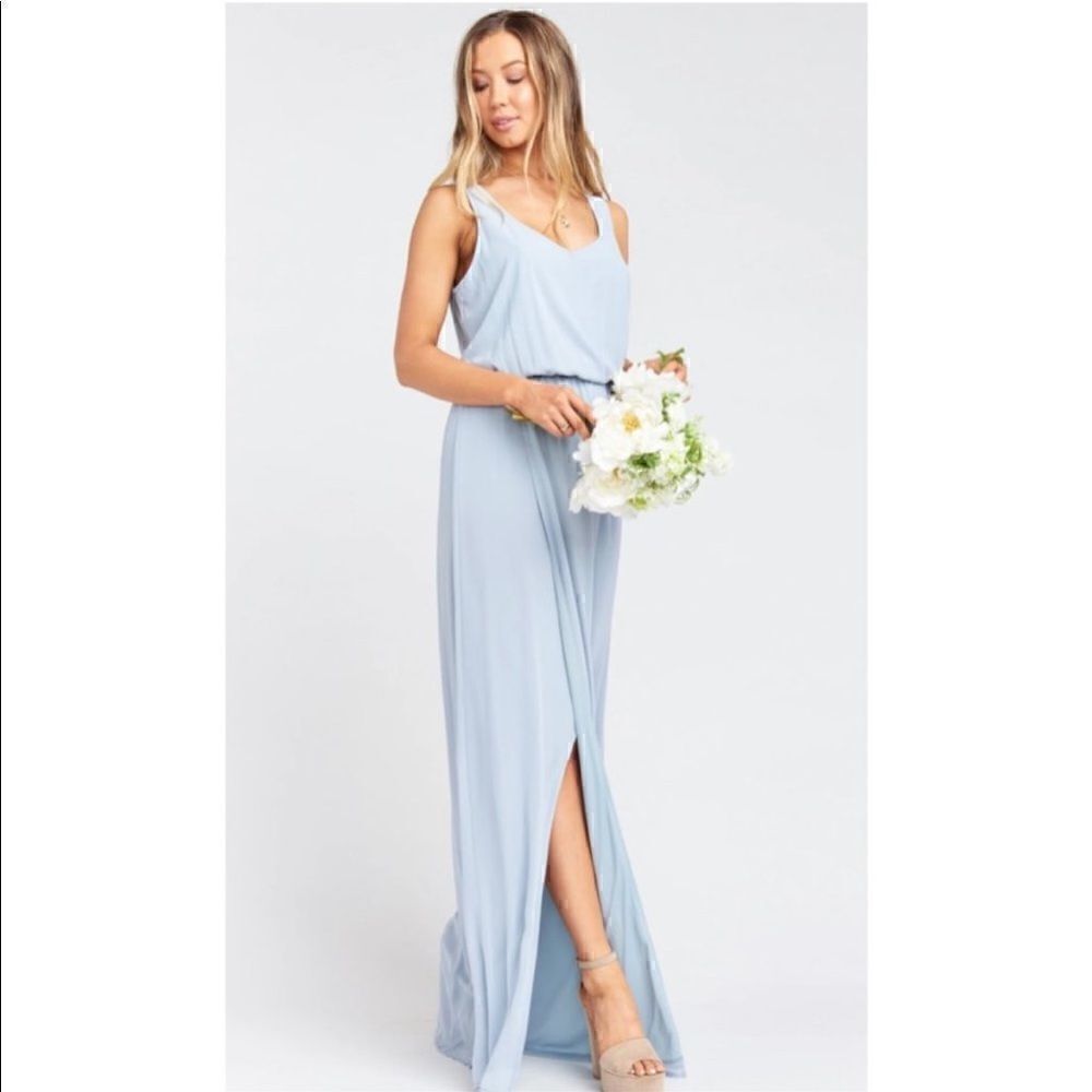 NEW Show Me Your Mumu Kendall Maxi
Bridesmaid Chiffon Dress Steel Blue - Picture 3 of 15